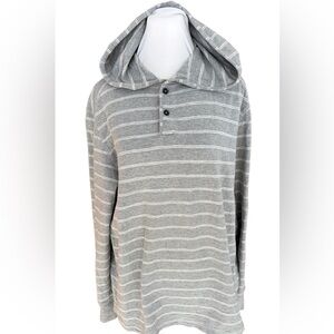 Timberland Gray and White Striped long sleeved hoodie size medium.